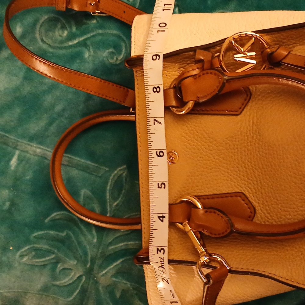 Michael Kors Kris Small Color Block Pebbled Leather Satchel - Picture 17 of 17